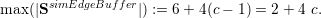 max (|SsimEdgeBuffer|) := 6 + 4(c- 1) = 2+ 4 c.
  